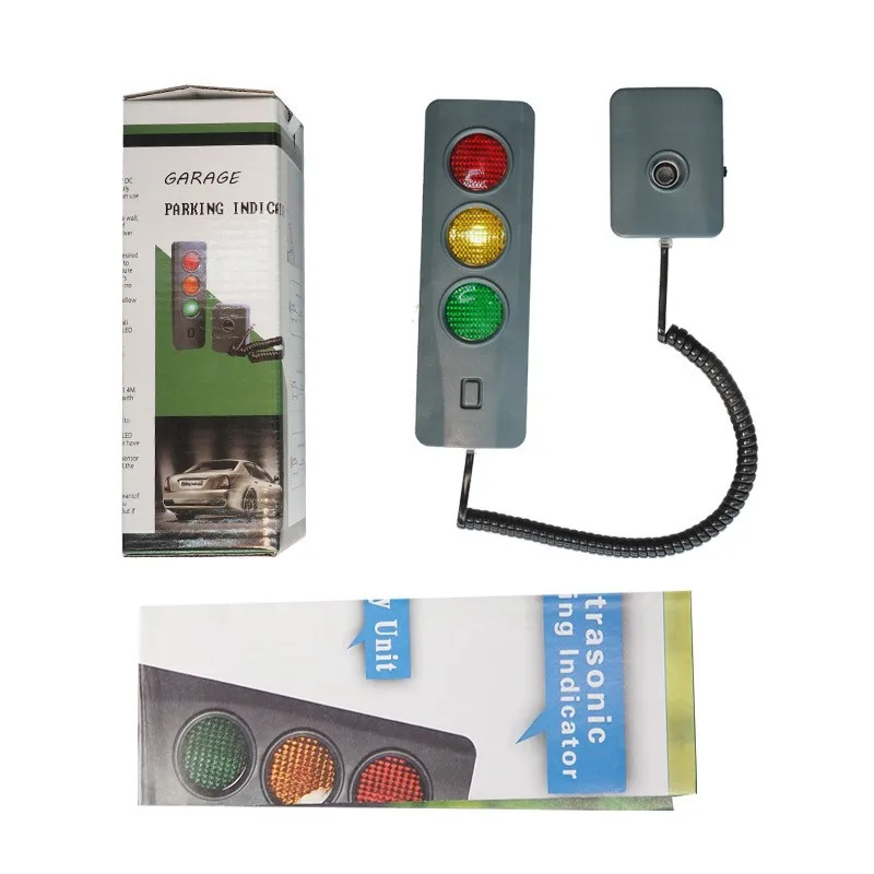 KOOJN Dispositivo de estacionamiento en GARAJE, Sensor de guía para automóvil, luz de tráfico LED, sistema de asistencia de estacionamiento automático
