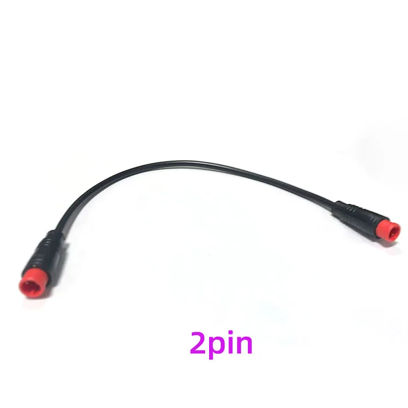 Cabo de extensão m8 macho para macho, 2/3/4/5/6 pinos julet, plugue para bicicleta elétrica, conector à prova d'água, sensor de sinal de freio, fio elétrico