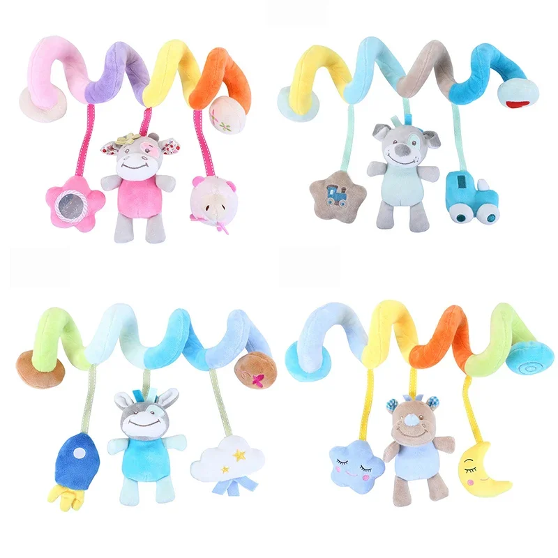 Xoắn Ốc Treo Lục Lạc Cho Bé Sơ Sinh Sang Trọng Đồ Chơi Di Động Hoạt Hình Giường Xe Đẩy Rít Tay Chuông Núm Vú Giả Búp Bê Cho Bé Погремушки