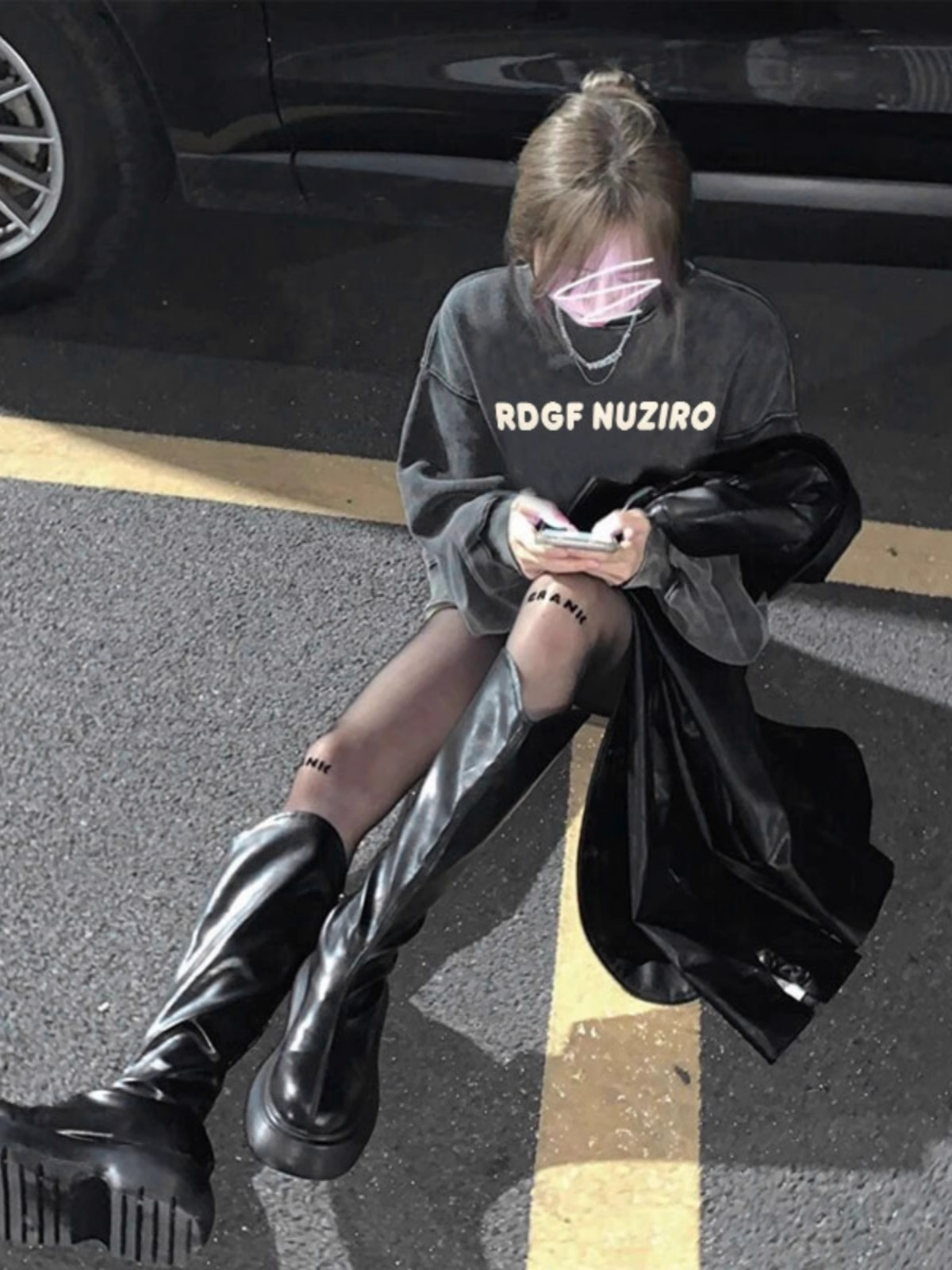 アメリカンスタイルのレタープリントトレーナーニッチルーズフィット長袖トップ女性のための秋/冬綿 100% 素材