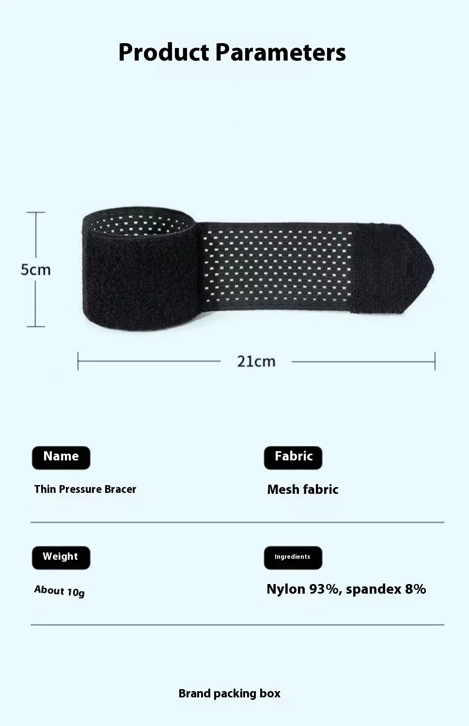 Protector de muñeca deportivo para mujer con funda de tendón retorcido, bádminton, baloncesto, fitness, ligero, comprimido, elástico alto
