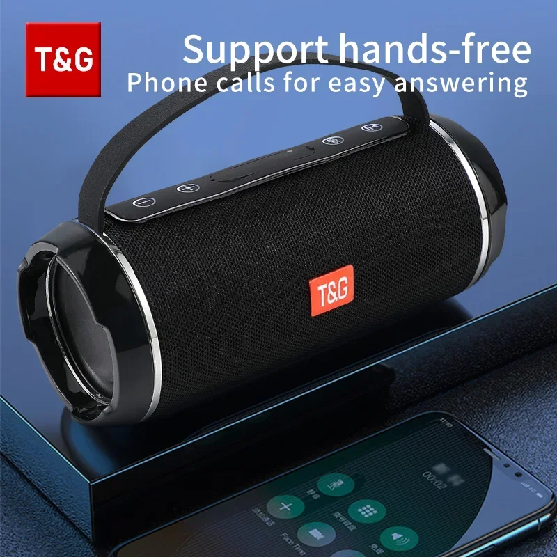 T & g tg116c alto-falantes bluetooth sem fio poderoso portátil caixa de alto-falante ao ar livre subwoofer centro música boom box com rádio