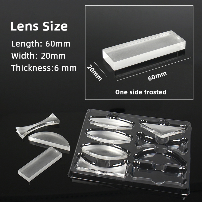 Ensemble d'expérimentation d'optique géométrique, Kit de lentilles optiques, lentille Concave convexe, réfrait de la lumière, enseignement de la physique, cadeau scientifique