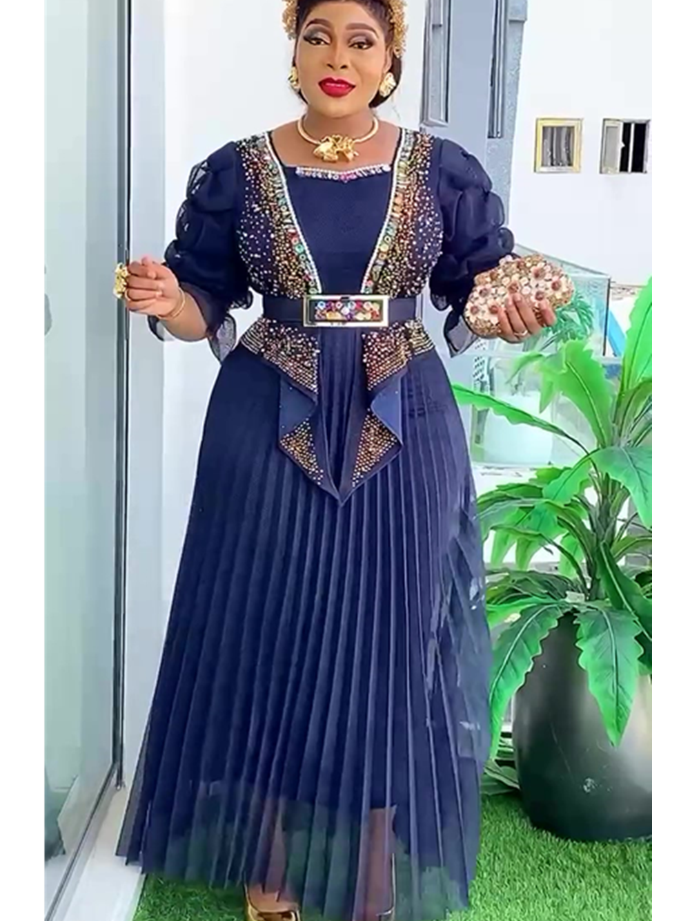 Plus Size Afrikaanse Feestjurken voor Vrouwen 2023 Nieuwe Mode Dashiki Ankara Bruiloft Avondjurk Elegante Turkije Moslim Maxi Jurk