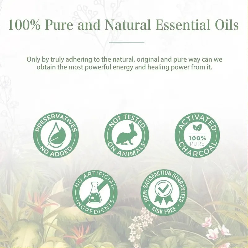 Pure Natural Therapeutic Grade Essential Oils Tea Tree Rose Jasmine Mint Vanilla Eucalyptus for Skin Care Massage Diffuser Oil