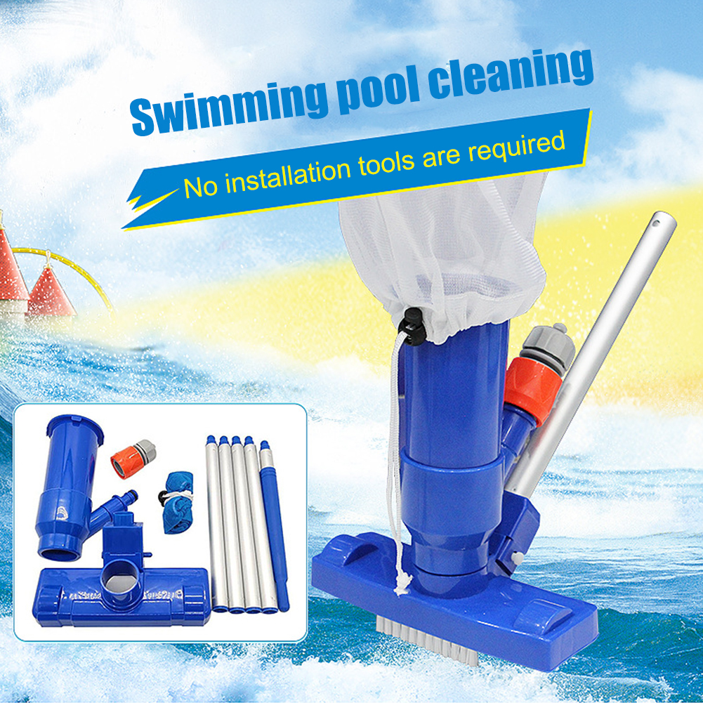 Professional Pool Cleaning Brush Set Portable Pond Vacuum Jet Underwater Cleaner with Handle for Swimming Pools Cleaning Tools