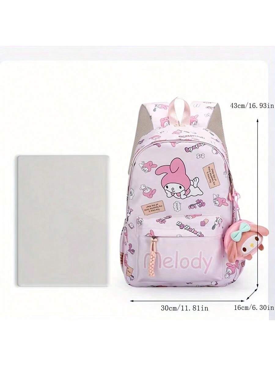 Zaino Sanrio, borsa elegante Kawaii, zaino Colorblock da donna, zaino pieghevole per esterni di grande capacità