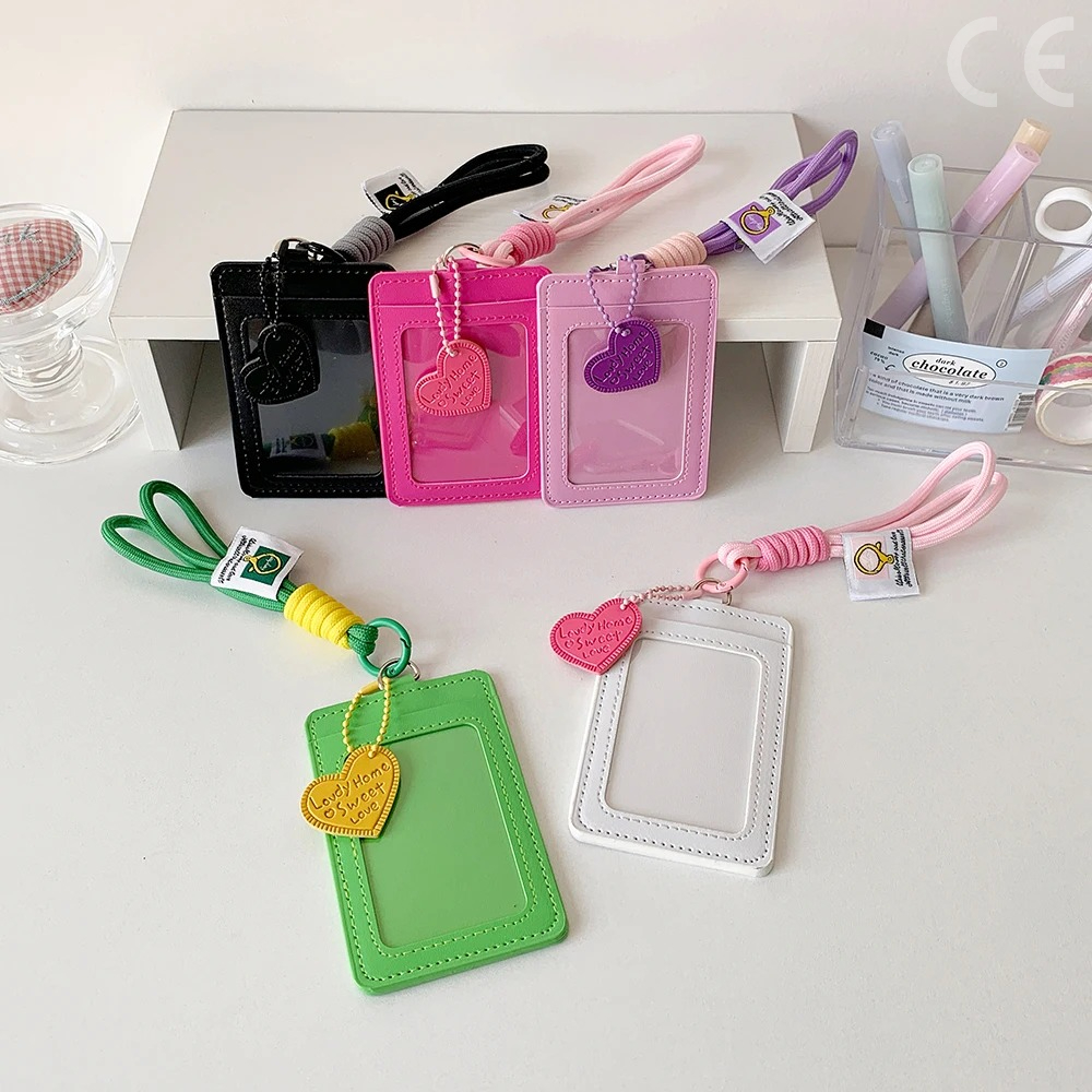 Kpop Photocard Holder Credit ID Card Protective Case Photo Display Holder Bag Pendant Keychain