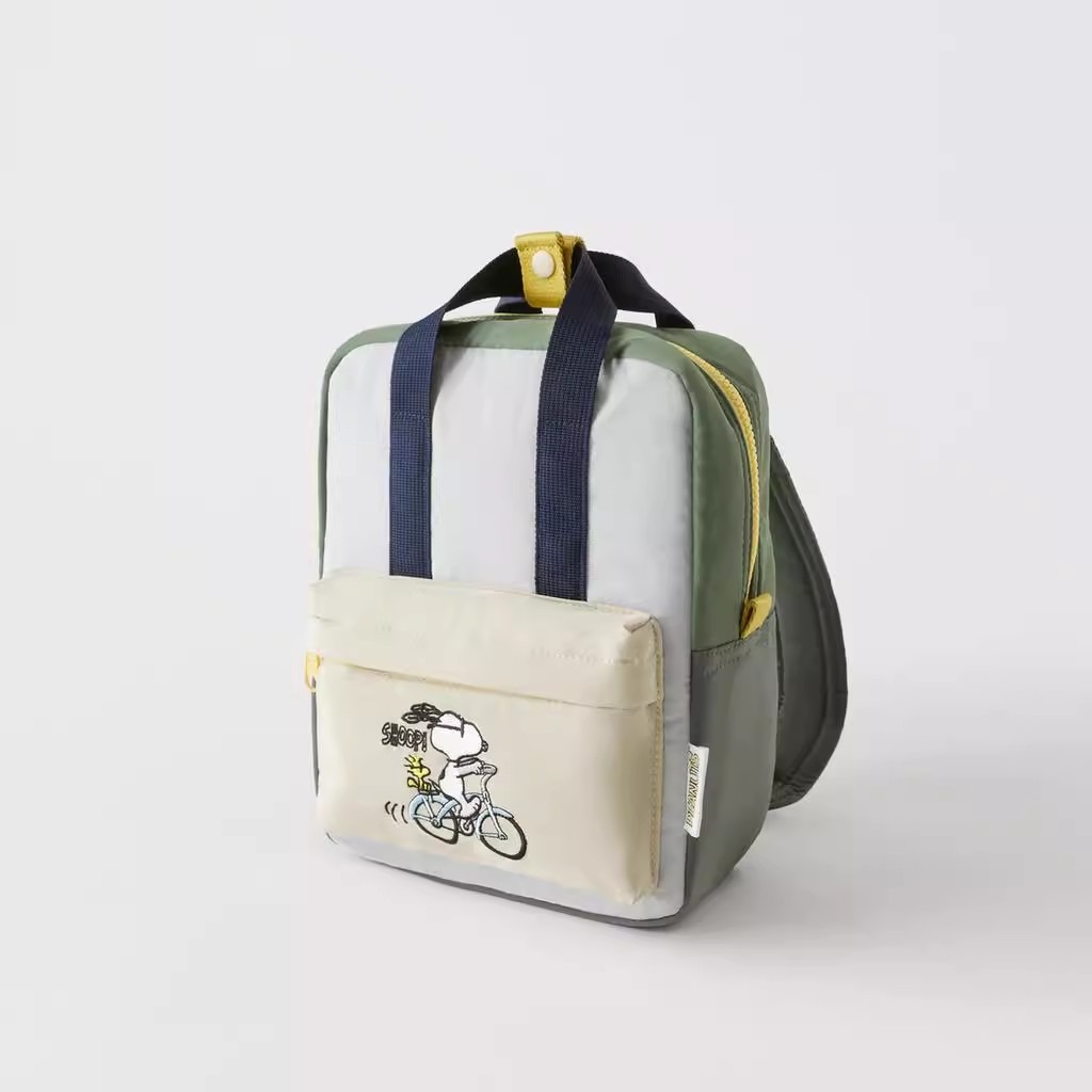Novo original dos desenhos animados snoopy mochila saco de escola do jardim de infância presente