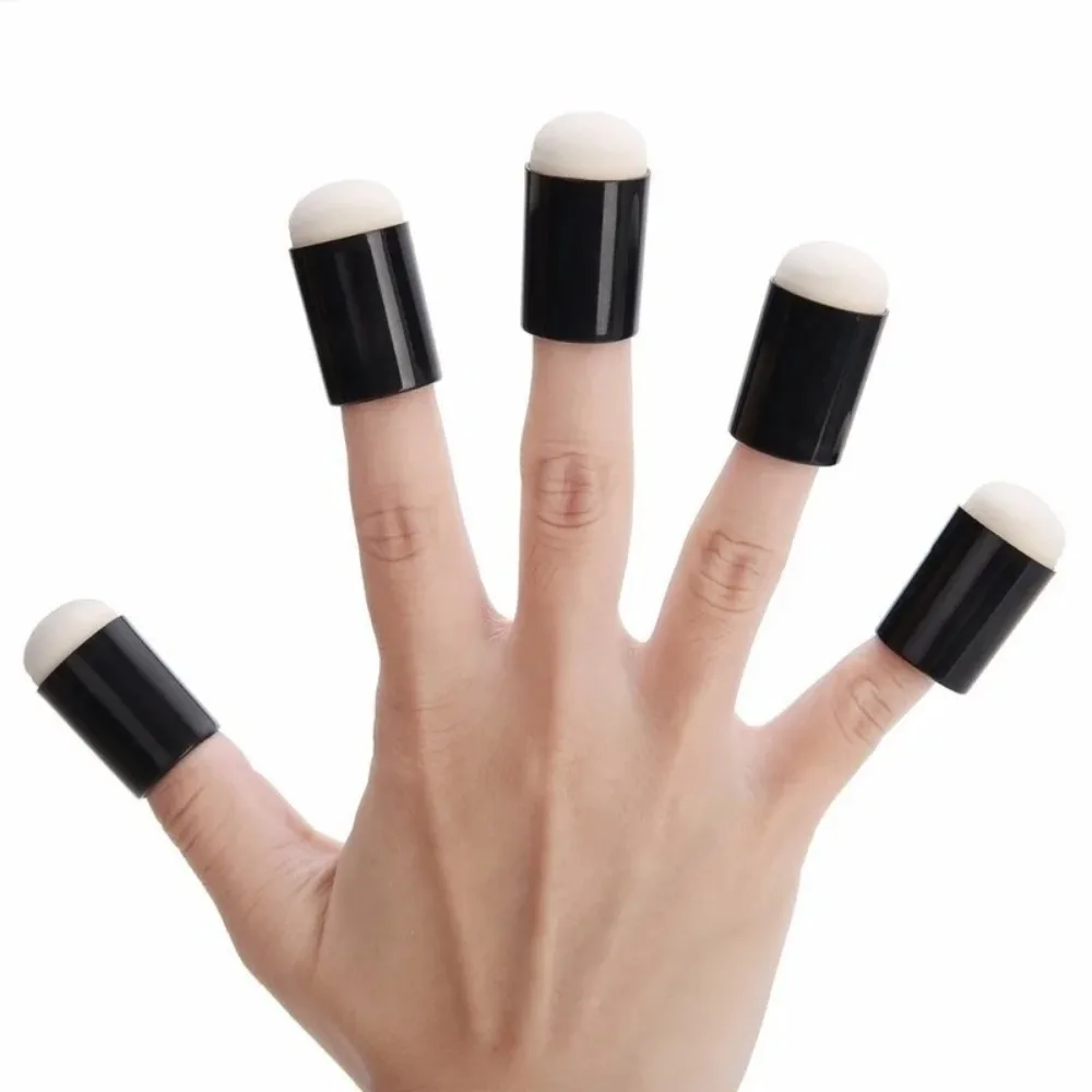10pcs นิ้วมือฟองน้ํากรณี Daubers โฟมสําหรับใช้ภาพวาดหมึกปั๊ม Crayon Reborn DIY CRAFT Art TOOL 18*33 มม.