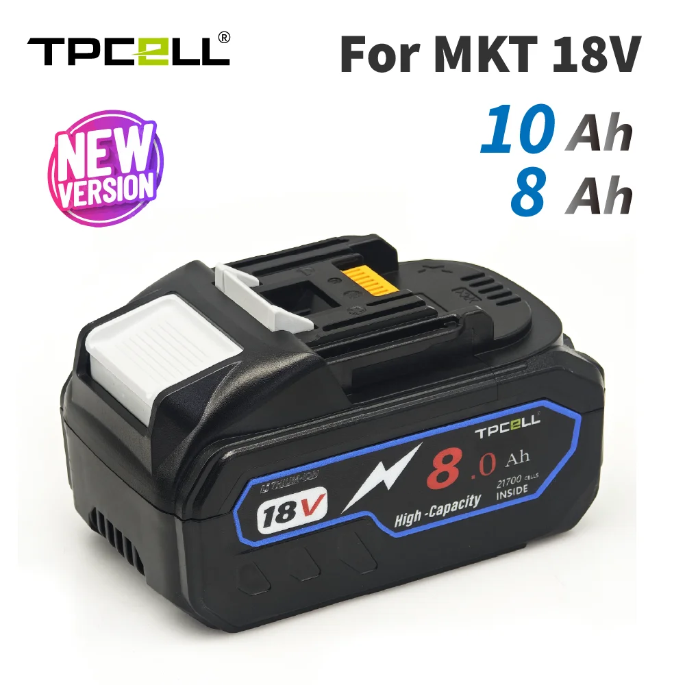 Аккумулятор TPCELL 8/10 Ач 18 В 21700 ячеек для электроинструментов MKT 18 В