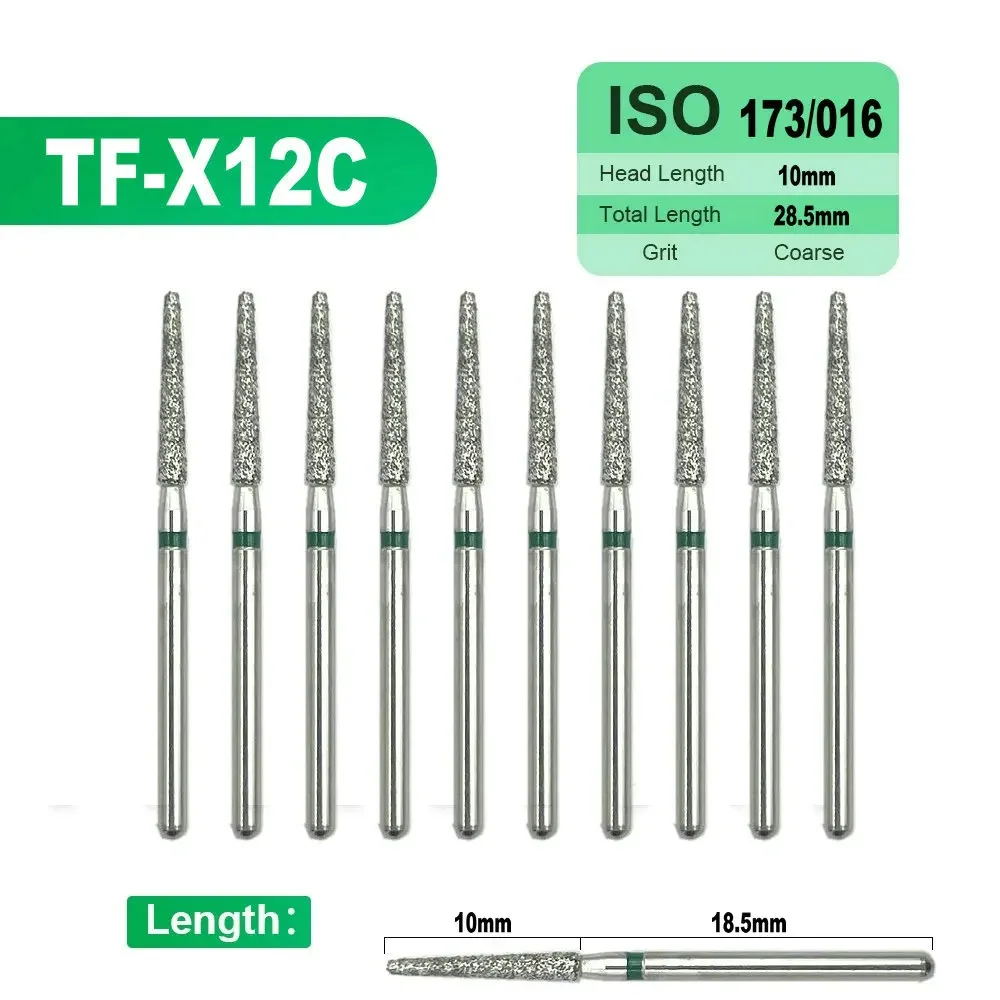 10 個 FG 歯科ダイヤモンドバー高速ハンドピース歯科歯セパレーターダイヤモンド研磨クラウン空洞準備 TC/TF/TR