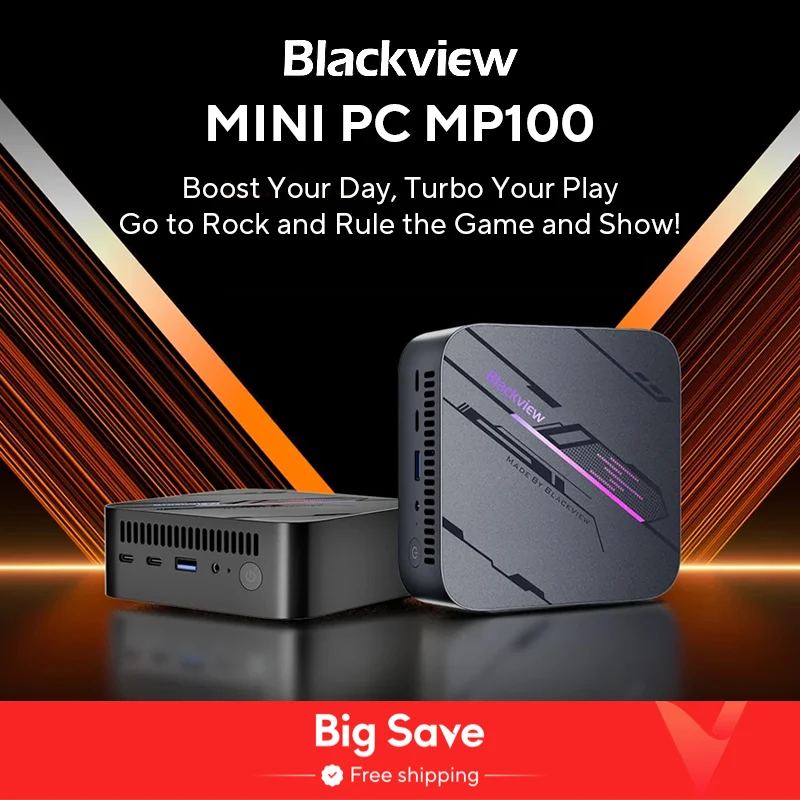 Blackview MP100 НОВЫЙ мини-ПК AMD R7 5700U/5825U Windows 11 8-ядерный 16-поточный 16 ГБ DDR4 512 ГБ/1 ТБ SSD WiFi 6 Мини-компьютерный ПК