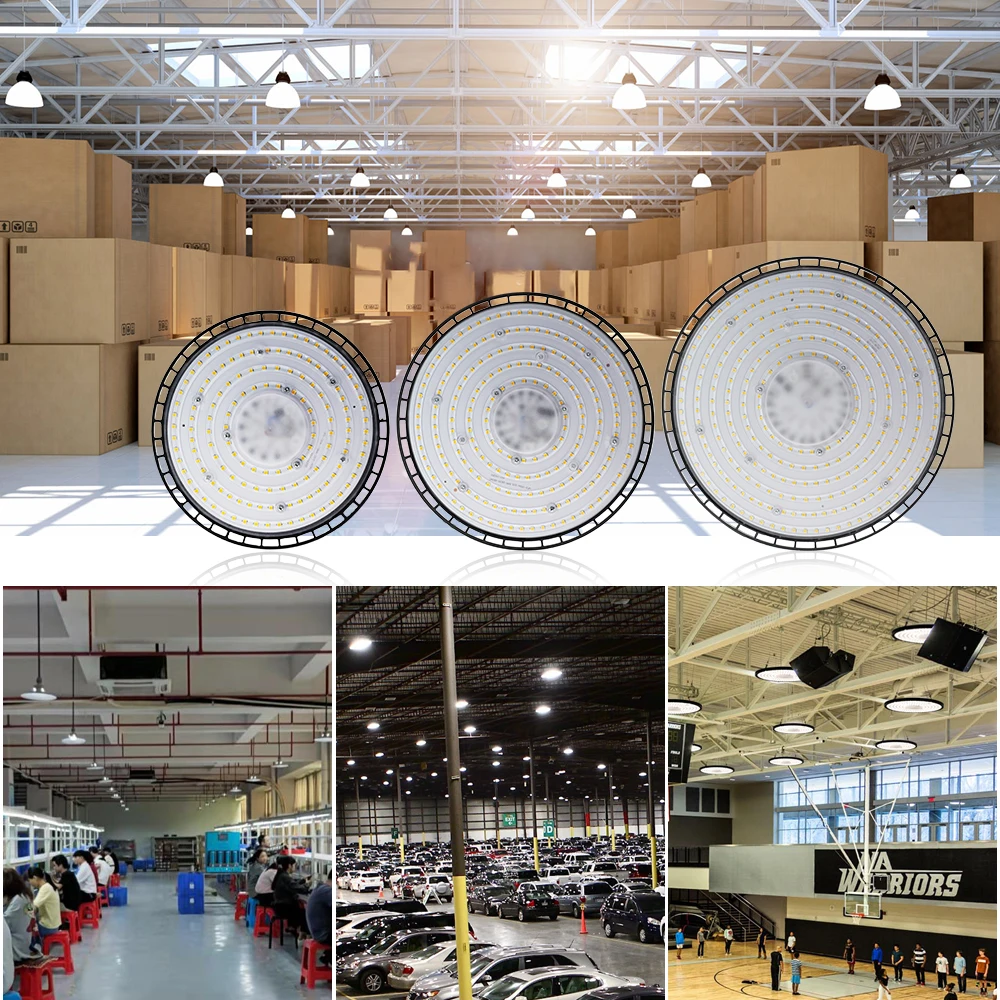 UFO High Bay Light 70W 100W 150W IP65 Wasserdichte LED-Industriebeleuchtung für Garage Gym Factory Warehouse