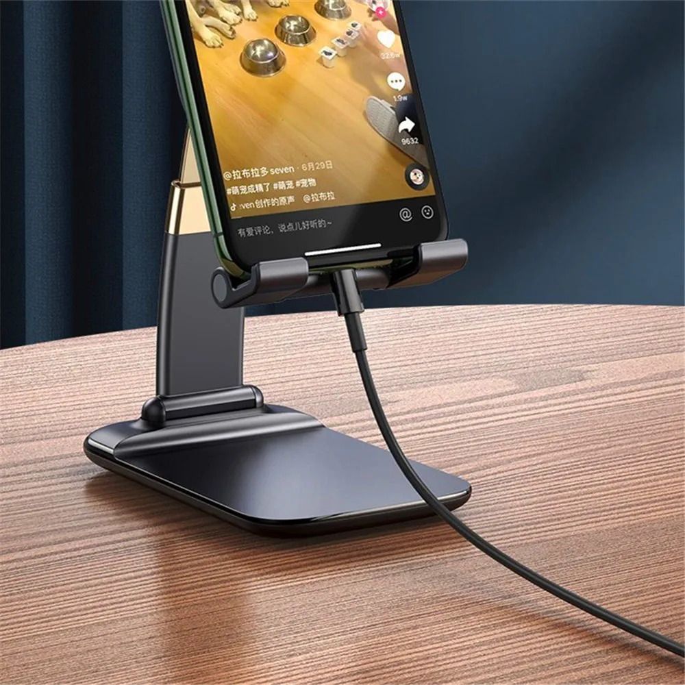 Soporte plegable para teléfono móvil de escritorio ABS para iPad iPhone 13 X soporte para teléfono inteligente tableta escritorio soporte portátil para teléfono móvil