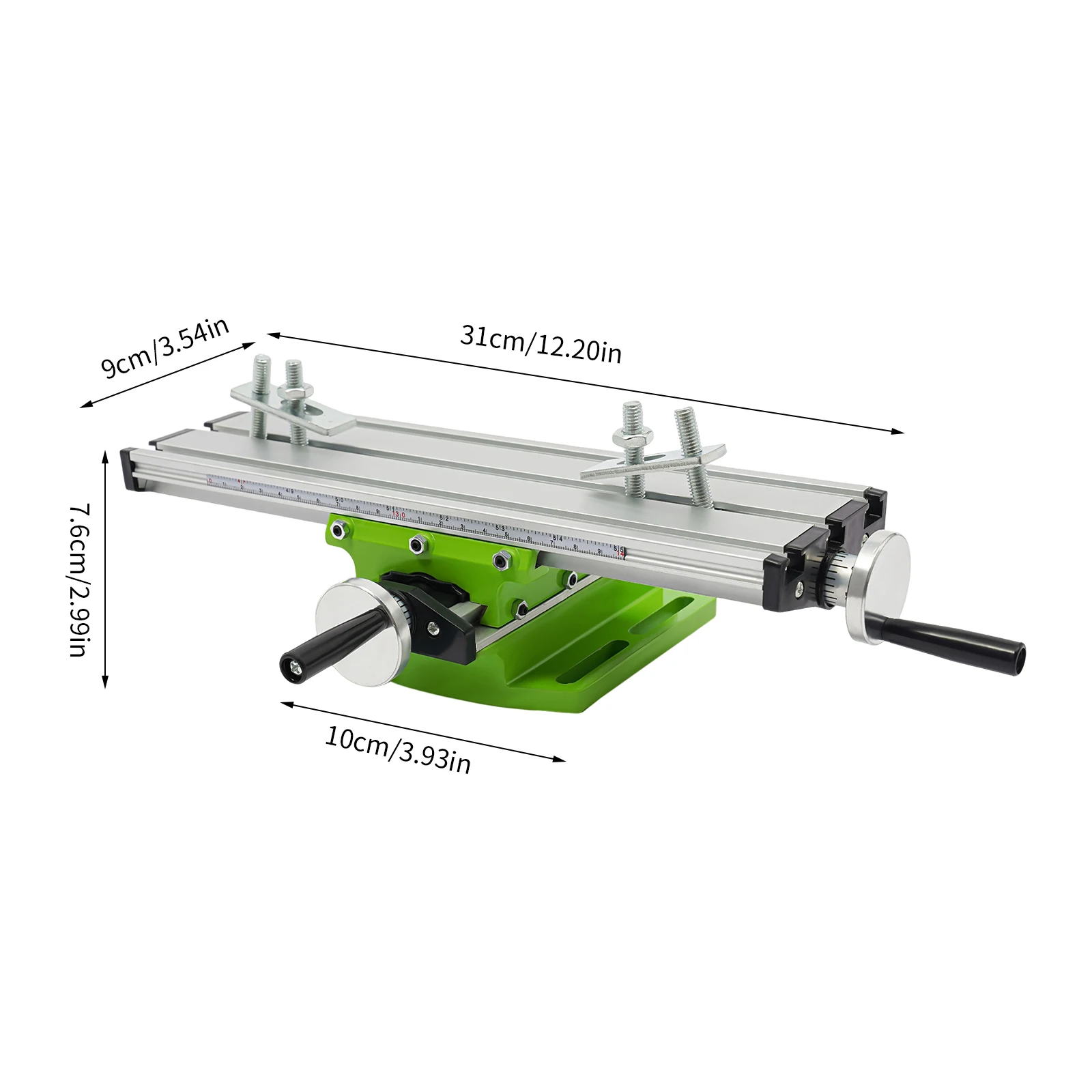 Table de fraiseuse multifonctionnelle en alliage d'aluminium, conception à double guide, échelle de précision
