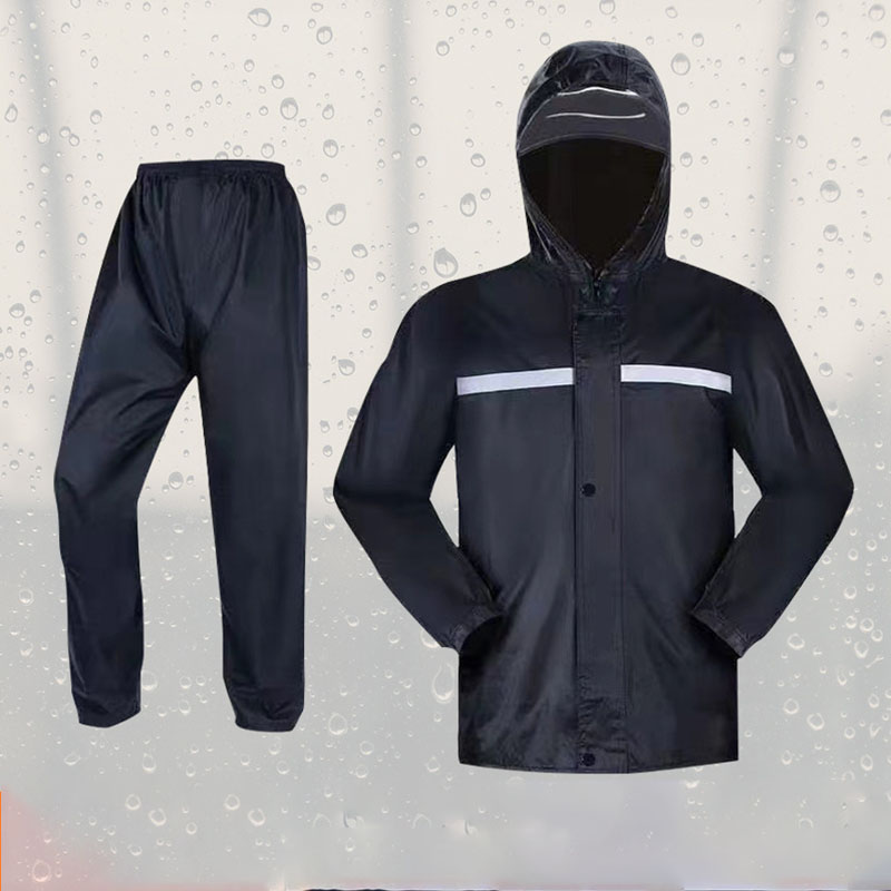 Chubasquero y pantalones de lluvia, traje para bicicleta, motocicleta, para llevar, reflectante, de cuerpo completo, resistente a la intemperie, el mismo estilo para hombres y mujeres