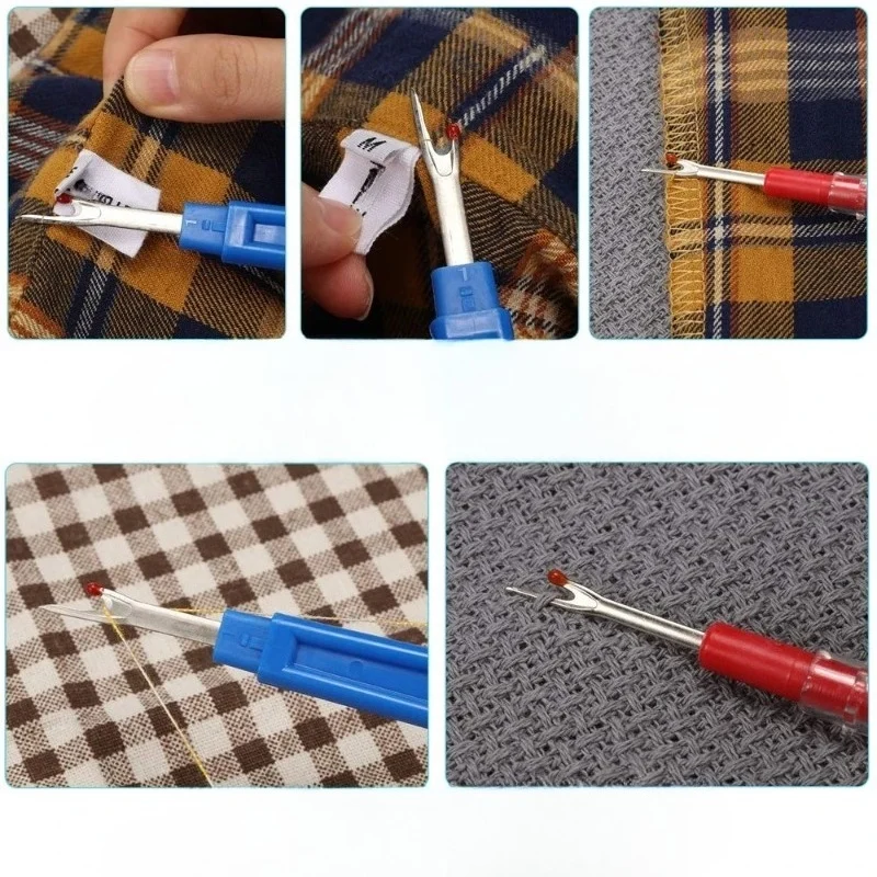 Zestaw do rozpruwania szwów, niebieski rozpruwacz do szwów, przecinak do nici, narzędzie do usuwania szwów do szycia, rękodzieła, robótek ręcznych, haftu.