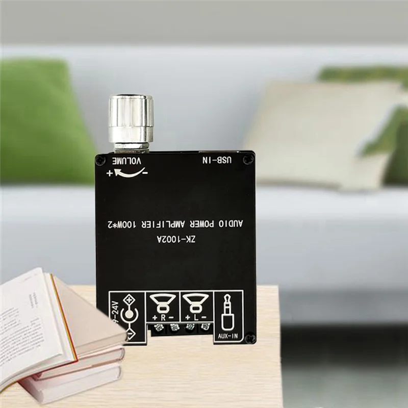 BABQ ZK-1002A 5.1 Bluetooth Power Amplifier Board 100W Channel Amplifier Board with Short Circuit Protection for Sound Box