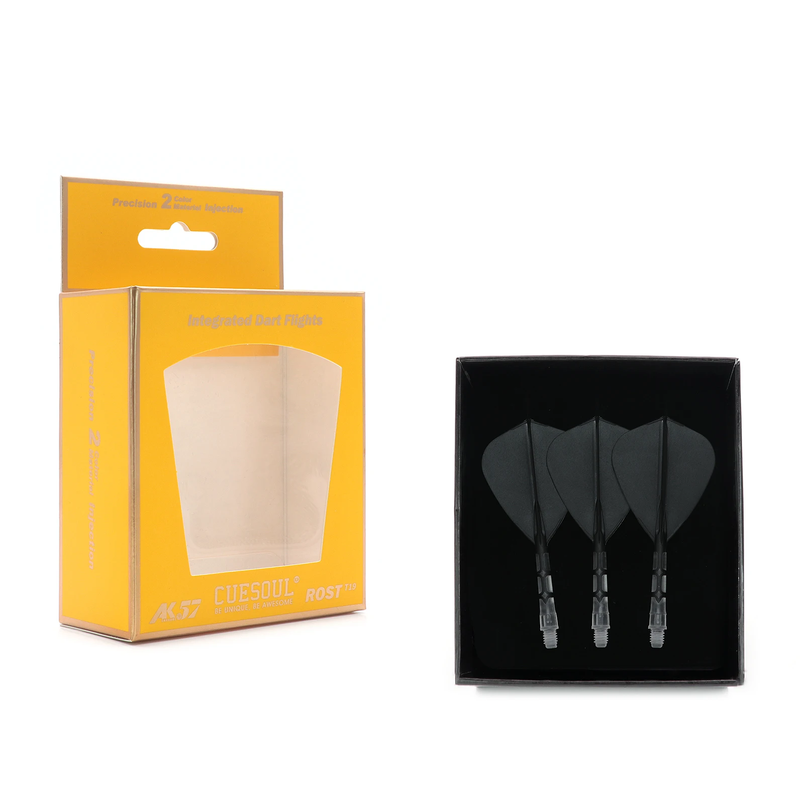 CUESOUL ROST T19 Integrated Dart Shaft and Flight Kite Shape,Set of 3