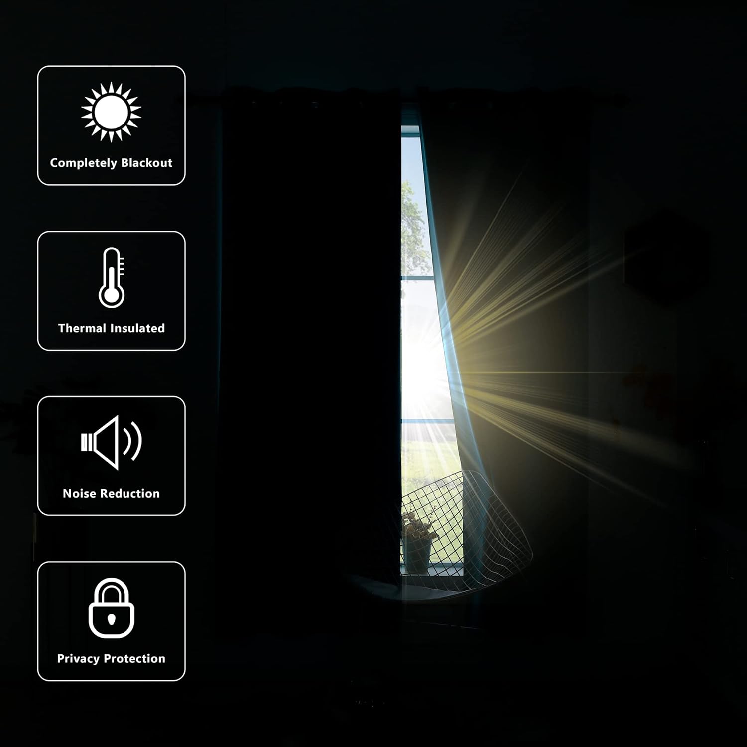 - 2 cortinas opacas crema, blanco roto, beis, de invierno, térmicas, aislantes, 80% opacidad, 132 x 229 cm de largo, para venta