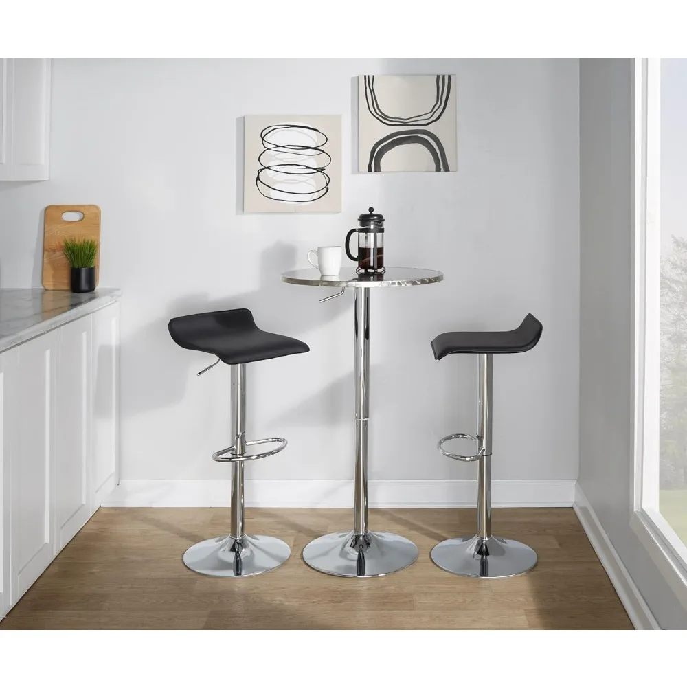 istro Round Bar Table, Adjustablee, Height Dining , Round Bar Table, High Top Table, Pub Table Bar  Height 25.5"D x 25.5"W x41"H