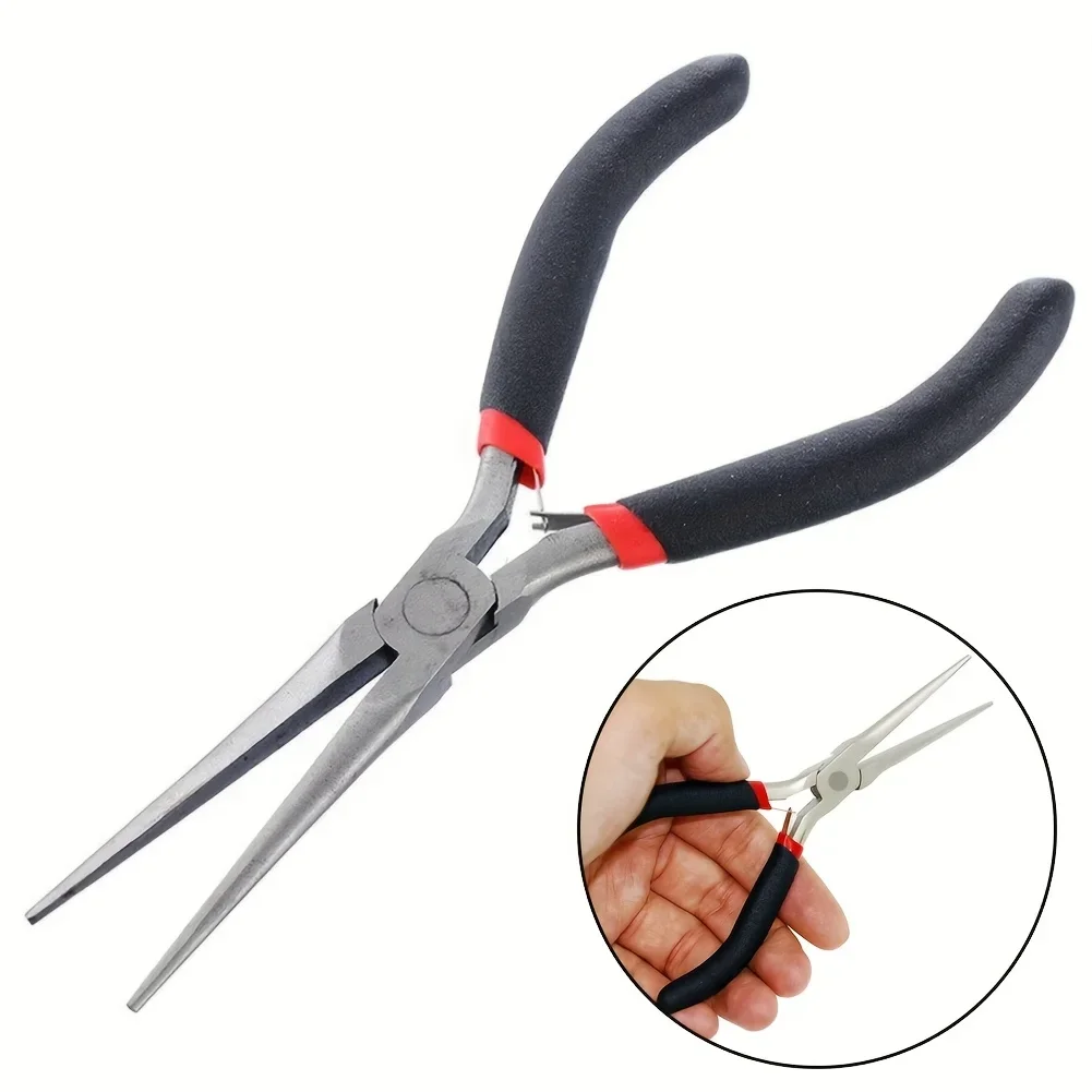 Multi tool 1PC Long Nose Plier Needle Nose Plier Forceps Repair Hand Tool