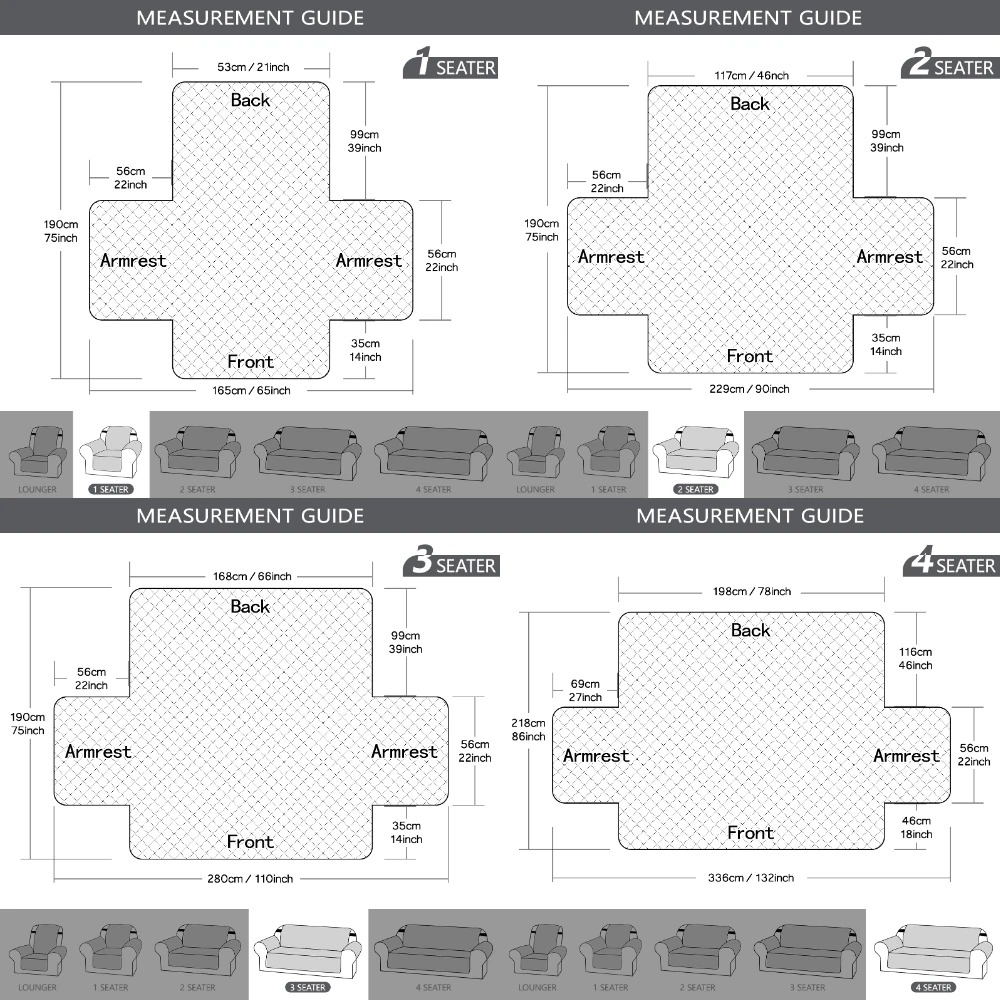 Capa de sofá acolchoada à prova d'água, capas antidesgaste com alças elásticas antiderrapantes, capas de sofá laváveis para crianças, animais de estimação, protetor de sofá