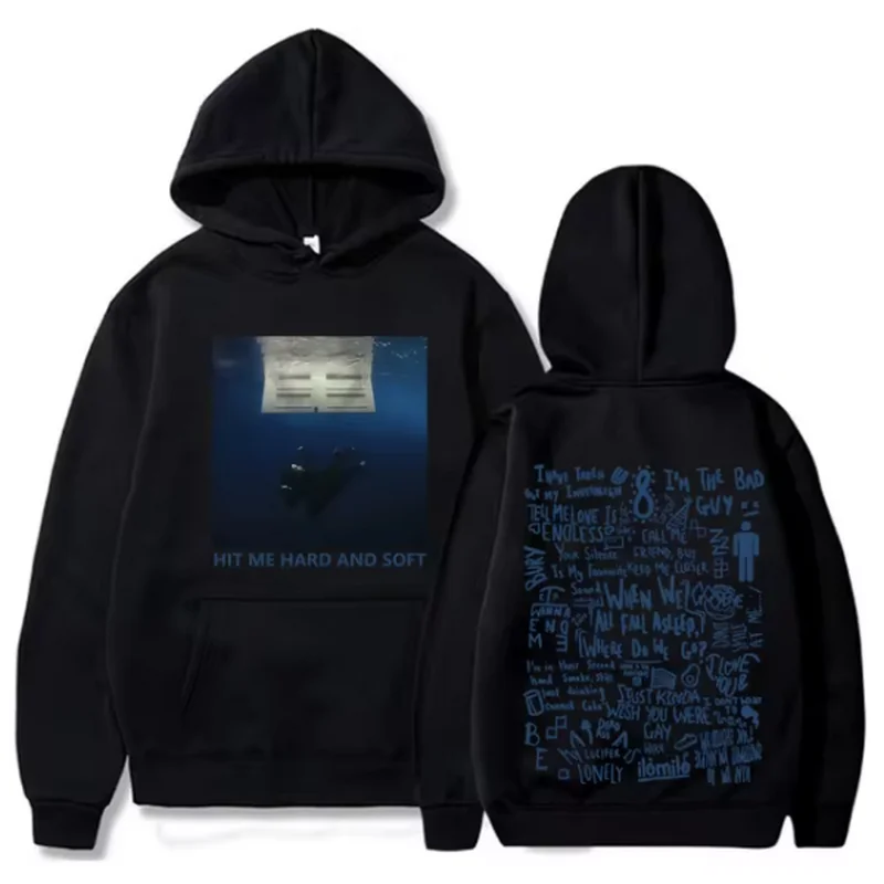 Hit Me-Sudadera con capucha de Billie para hombre, ropa deportiva informal, dura y suave, Tour, 2024