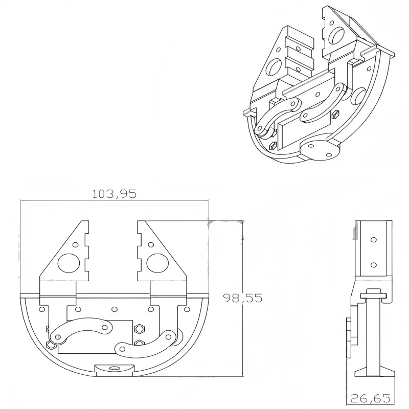 Nieuwe Robot Klem Grijper Servo Bracket Mount Mechanische Klauw Arm Kit Voor Diy Speelgoed Voor Arduino Compatibel Met Mg996,Mg995, DS3218