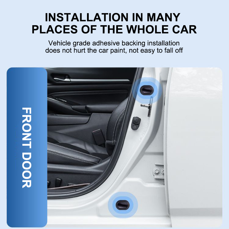 Seametal 12 pçs porta do carro silicone anti choque almofada tronco automático isolamento acústico espessamento almofada adesivos acessórios de estilo do carro