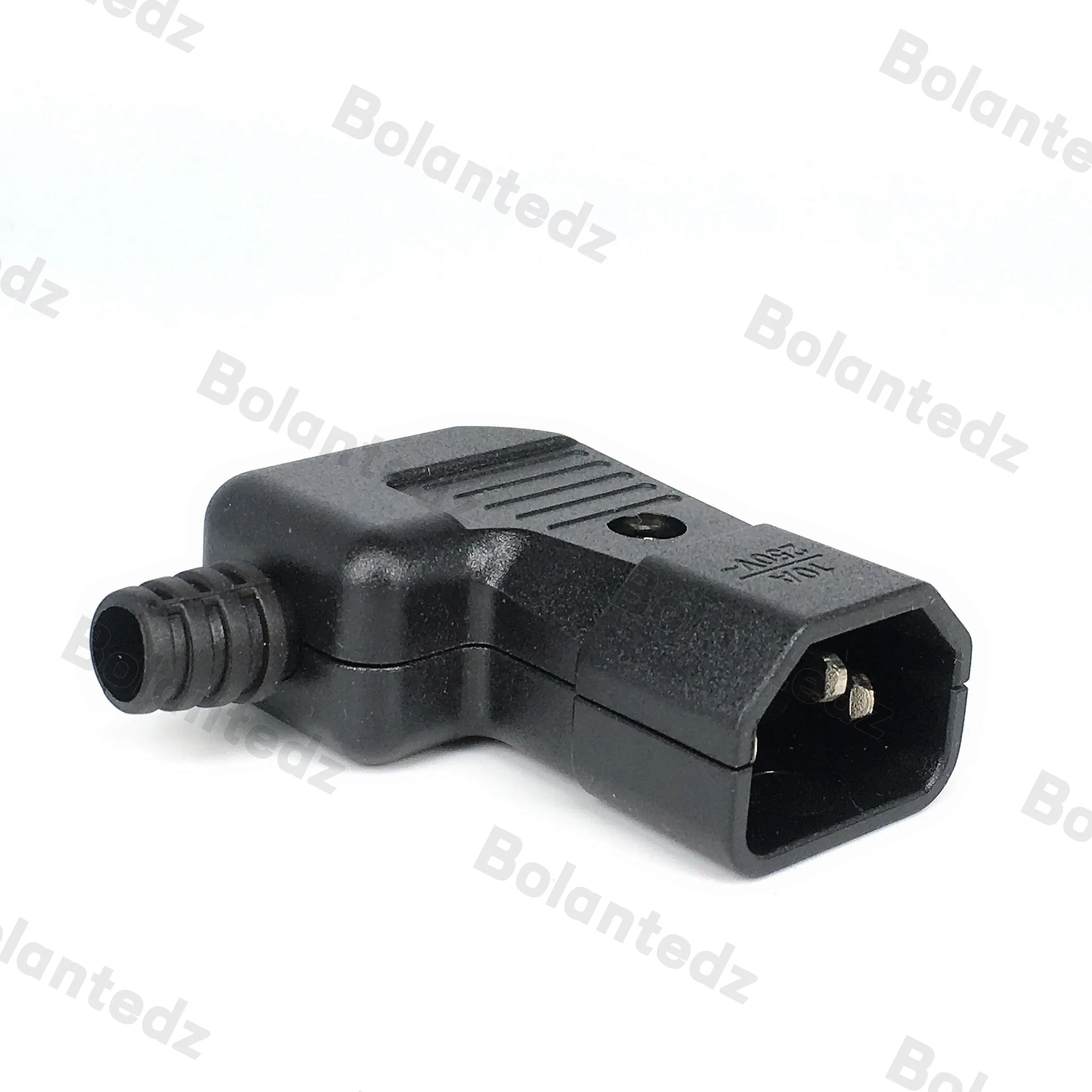 Black Elbow IEC320 C13 C14 Power Cord Wiring Power Plug Assemble IEC Connector Outlet PDU UPS Electrical AC Socket Plug 10A 250V