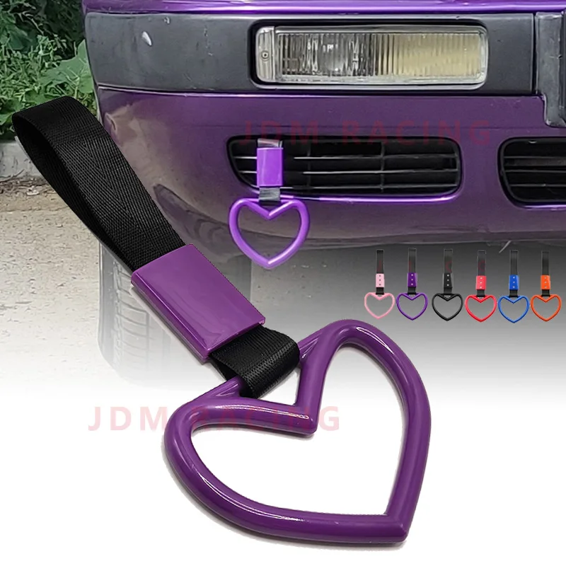 JDM Zug Bus Griff Handschlaufe Ring Herz Styling Drift Charm Strap Drift Auto Warnring Auto Gurt Auto Heckstoßstange Zubehör