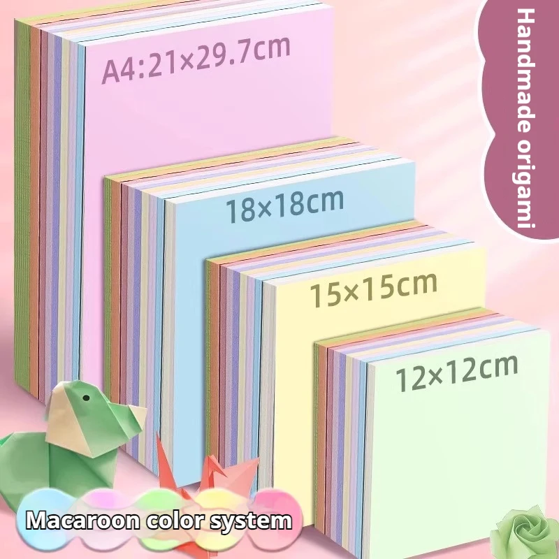 100/200/300pcs Origami Square Paper 10Colors Double Sided Folding Lucky Wish Paper Craft Paper DIY Arts Colorful Scrapbooking