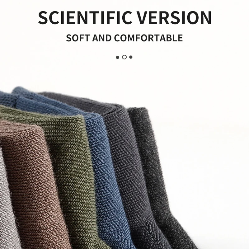 MiiOW 5 pares de calcetines de algodón para hombre, calcetines negros de negocios para hombre, calcetines desodorantes para hombre, calcetines informales transpirables de Color sólido para hombre de talla grande