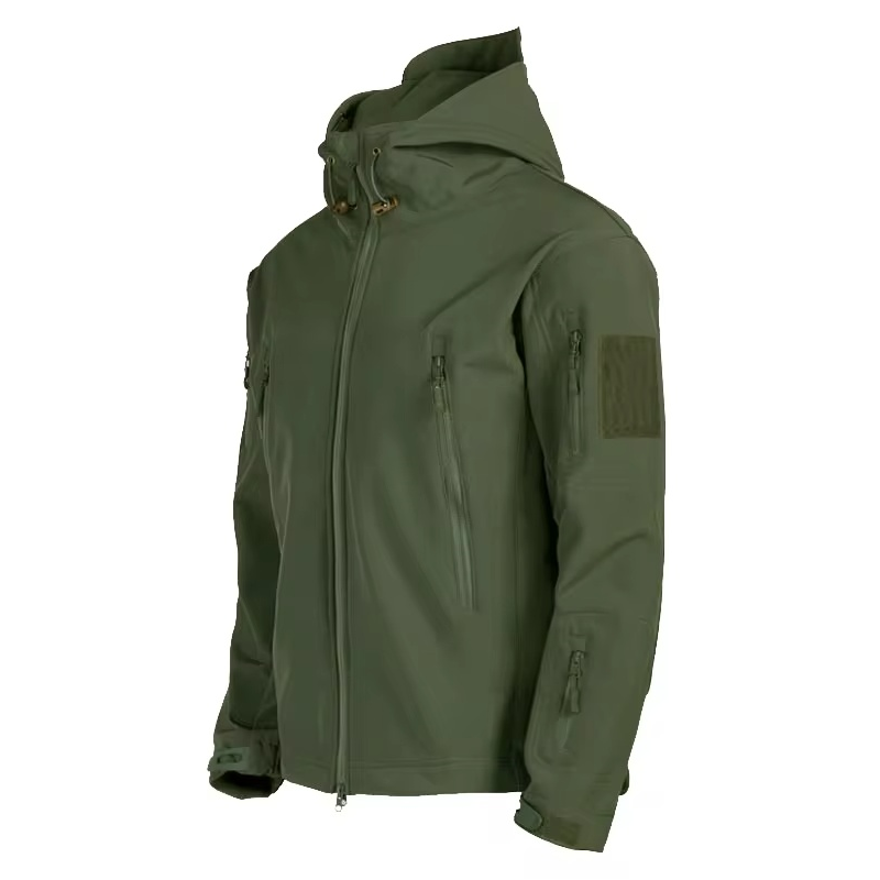 Chaquetas militares de piel de tiburón con concha suave para hombre, chaqueta táctica impermeable a prueba de viento, chaquetas de combate del ejército, abrigos Bomber con capucha para hombre