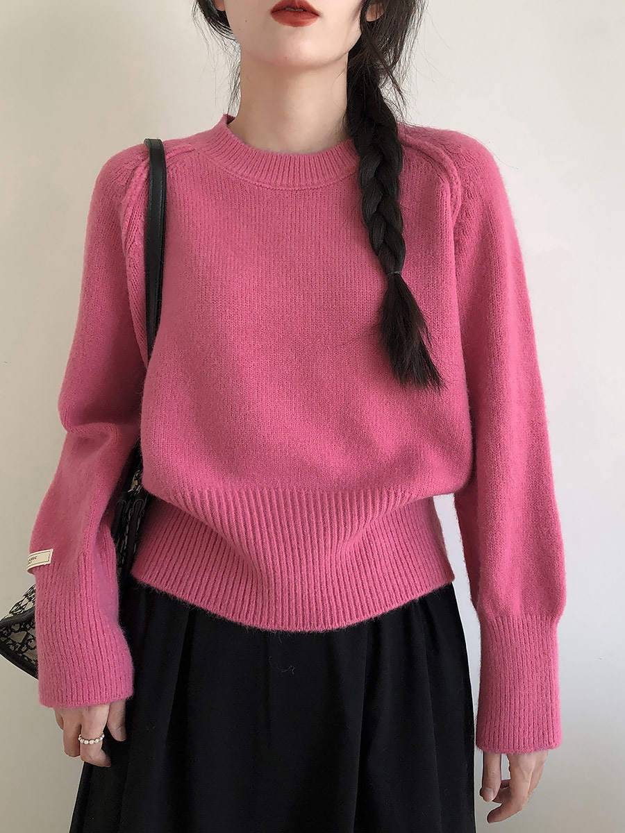 Erdos レディース ニット セーター 厚みのある ハイウエスト ショート スタイル ファッショナブルなインナーウェア 秋冬シーズン 暖かさ 加熱