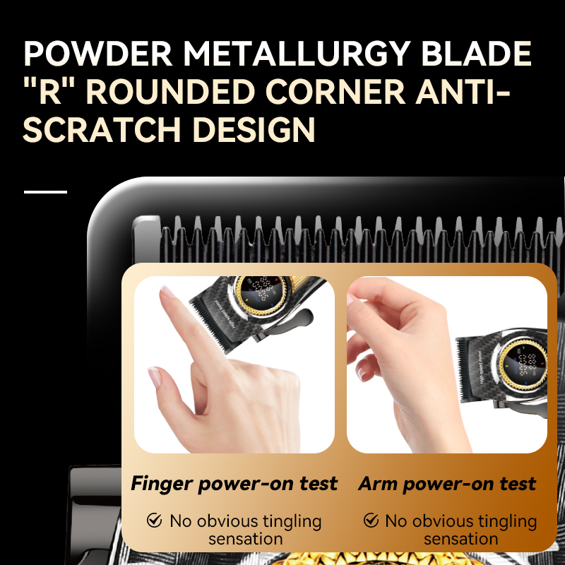Kemei-Hair Clipper Trimmer com motor sem escova, alimentado por bateria, aparadores de cabelo, Clippers comerciais com base de carregamento, KM-2242