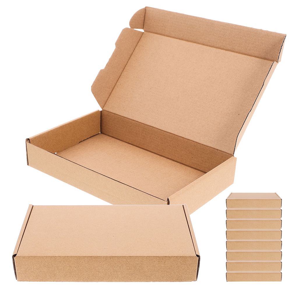 Cajas de cartón de 10 piezas, embalaje de envío de papel Kraft, regalo a granel para pequeñas empresas