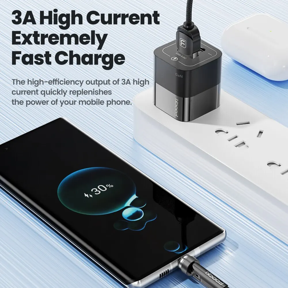 Toocki-マイクロUSB/Type-C急速充電ケーブル,540回転可能な磁気ケーブル,iPhone 12 x xiaomi