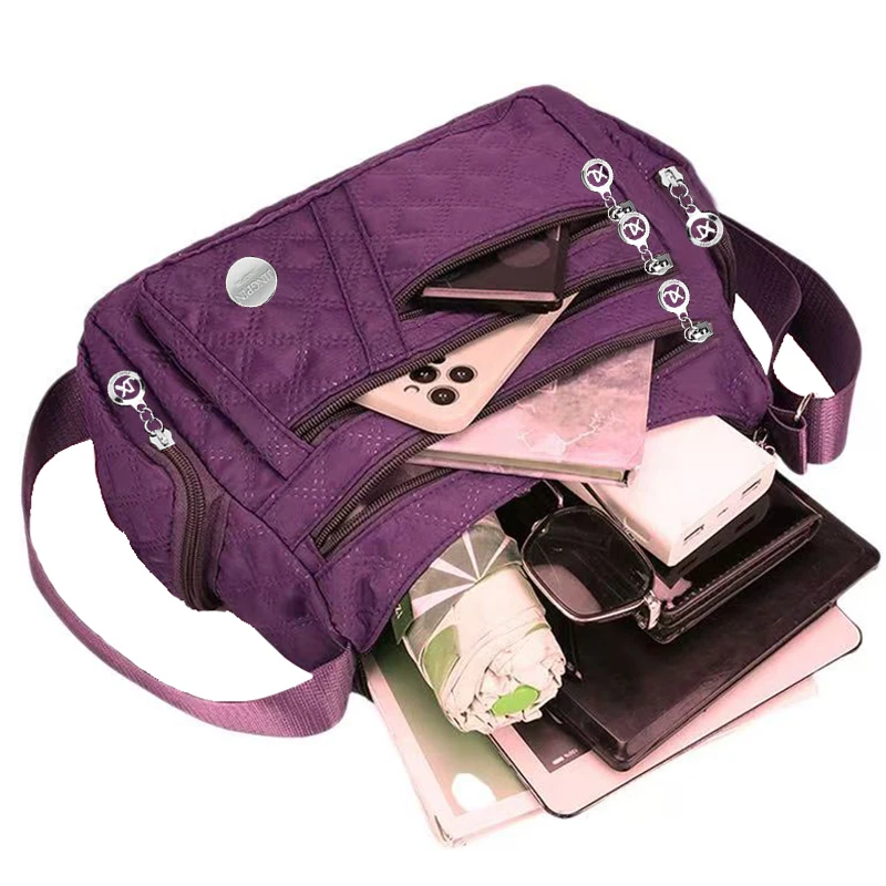 Borsa da donna in tessuto di nylon neutro di nuovo stile Borsa a tracolla in tessuto Oxford con tracolla borsa da viaggio borsa casual multiscomparto