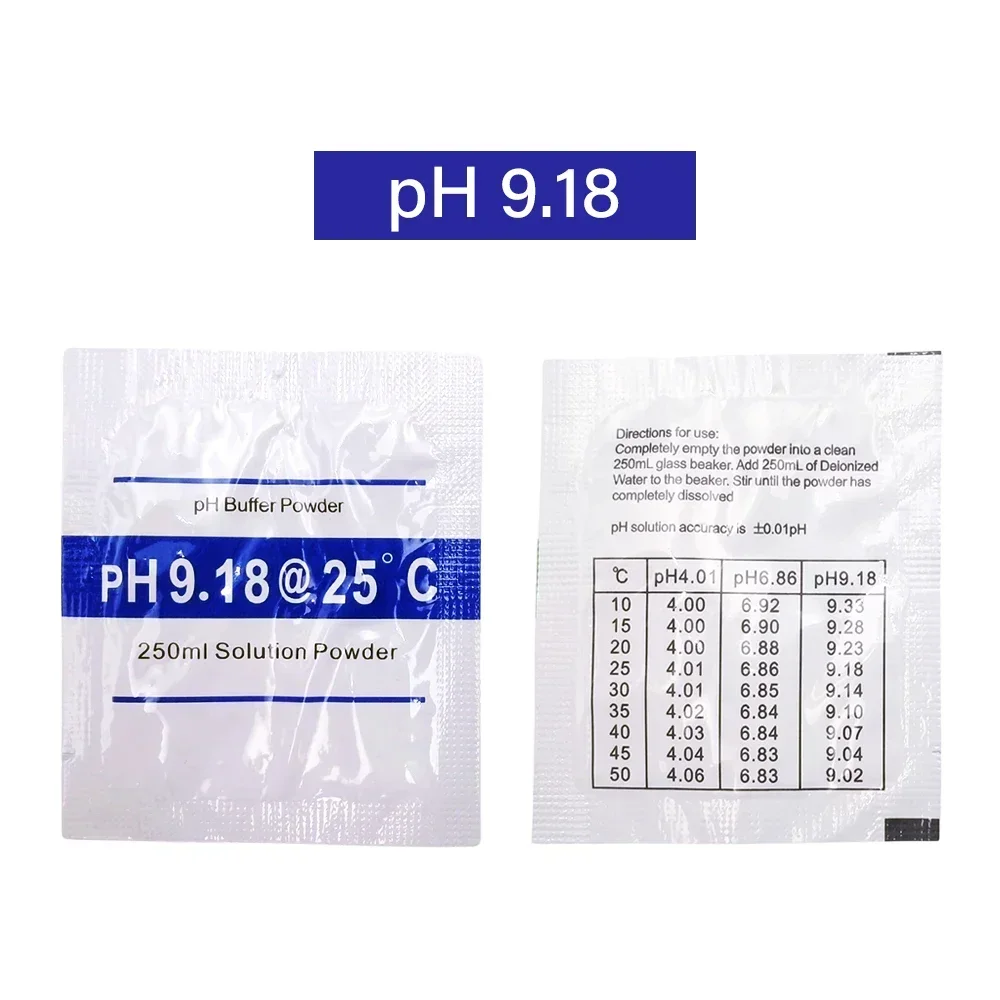 3/6/15 Chiếc PH 4.00 6.86 9.18 Giải Pháp Hiệu Chuẩn Bộ Đệm Bột Độ Chính Xác 0.01PH Cho PH Máy Đồng Hồ kỹ Thuật Số Đo