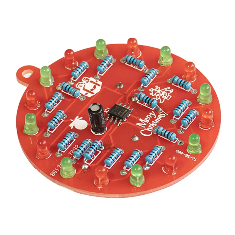 DIY LED Christmas Tree Decoration Kit NE555 Flashing Light Pendant PCB Circuit Welding Practice Kit LED Lamp Pendant Decorations
