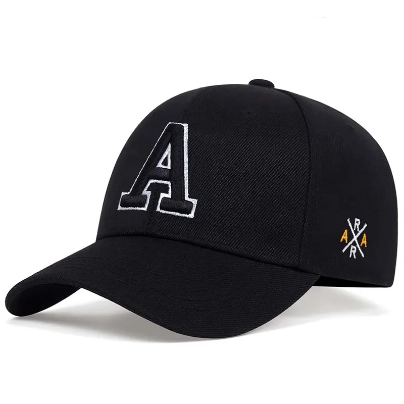 Unisex Simple Letter A เย็บปักถักร้อยเบสบอลหมวกฤดูใบไม้ผลิและฤดูใบไม้ร่วงกลางแจ้งปรับหมวกลําลองหมวกกันแดด
