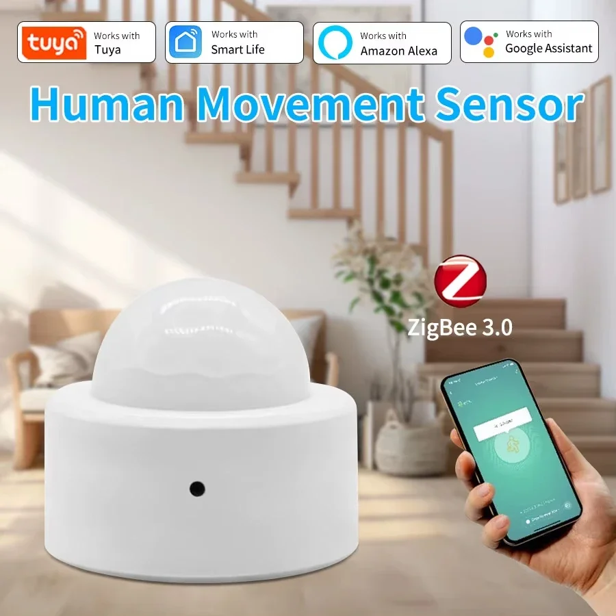Tuya zigbee 3.0 inteligente pir sensor de movimento movimento corpo humano detector infravermelho sensor alarme segurança funciona com assistente casa