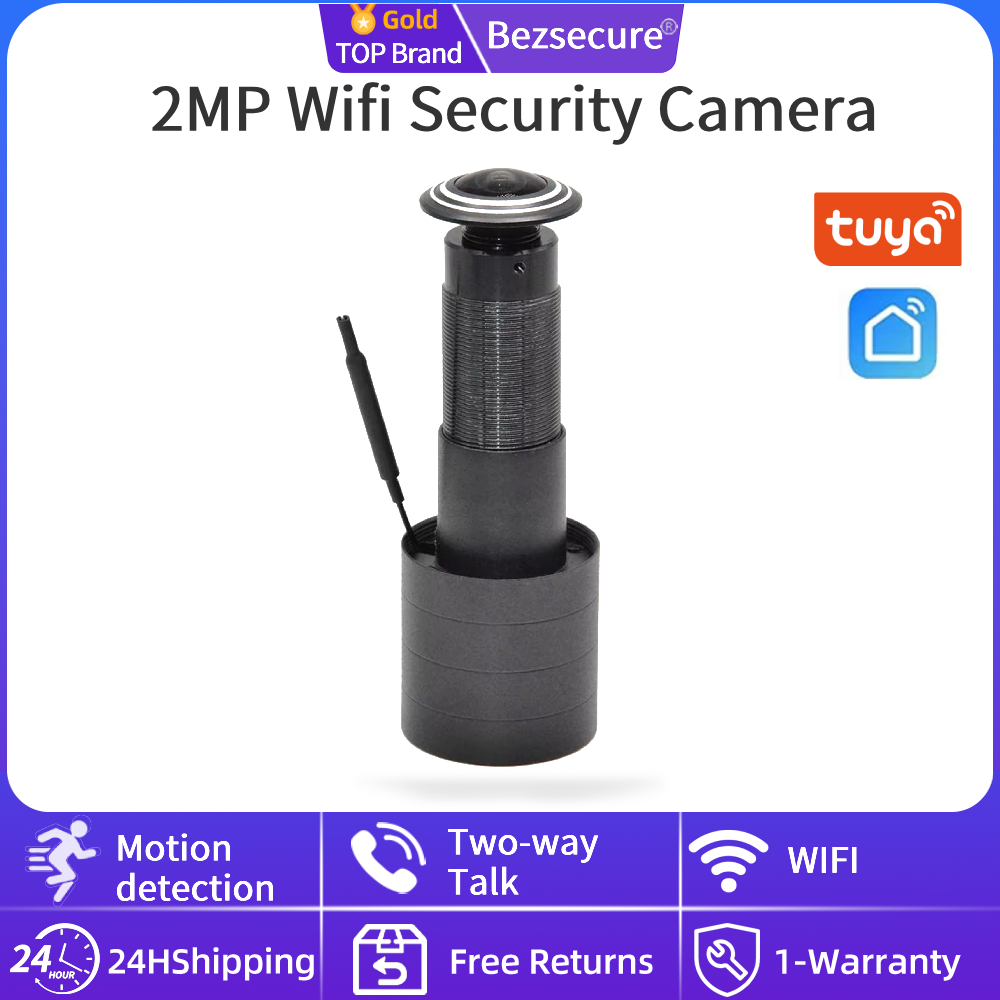 2MP Wi-Fi Tuya умная видеоглазок камера обнаружения движения дверной просмотрщик видео-глаз беспроводная двусторонняя аудиокамера домашней безопасности