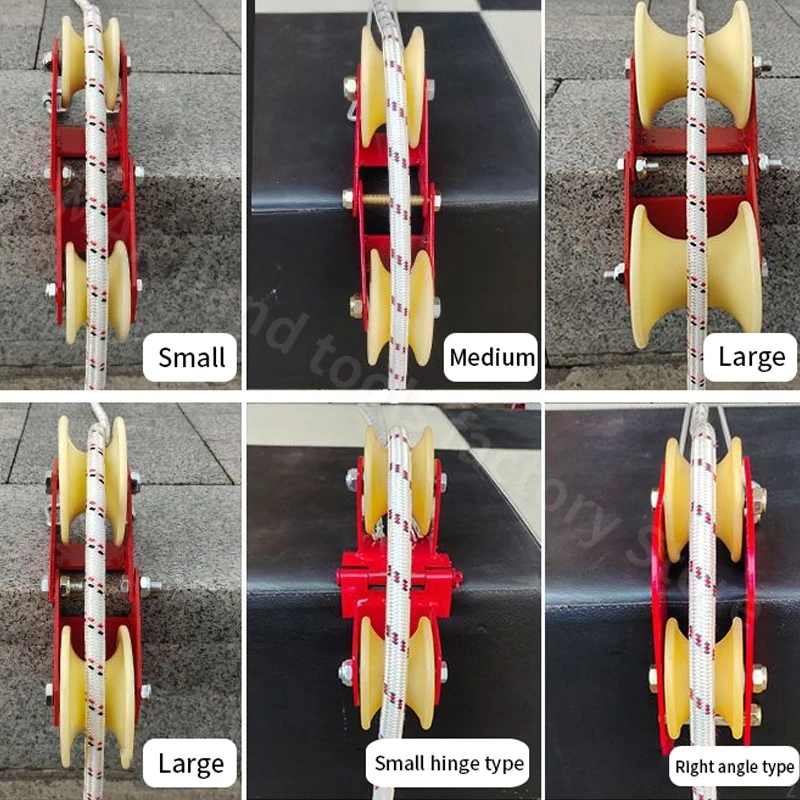 Polea protectora retráctil de cuerda, cuerda que ahorra trabajo, Cable de rueda antidesgaste, Protector de retráctil, eslinga, polea de cuerda de esquina de pared de seguridad