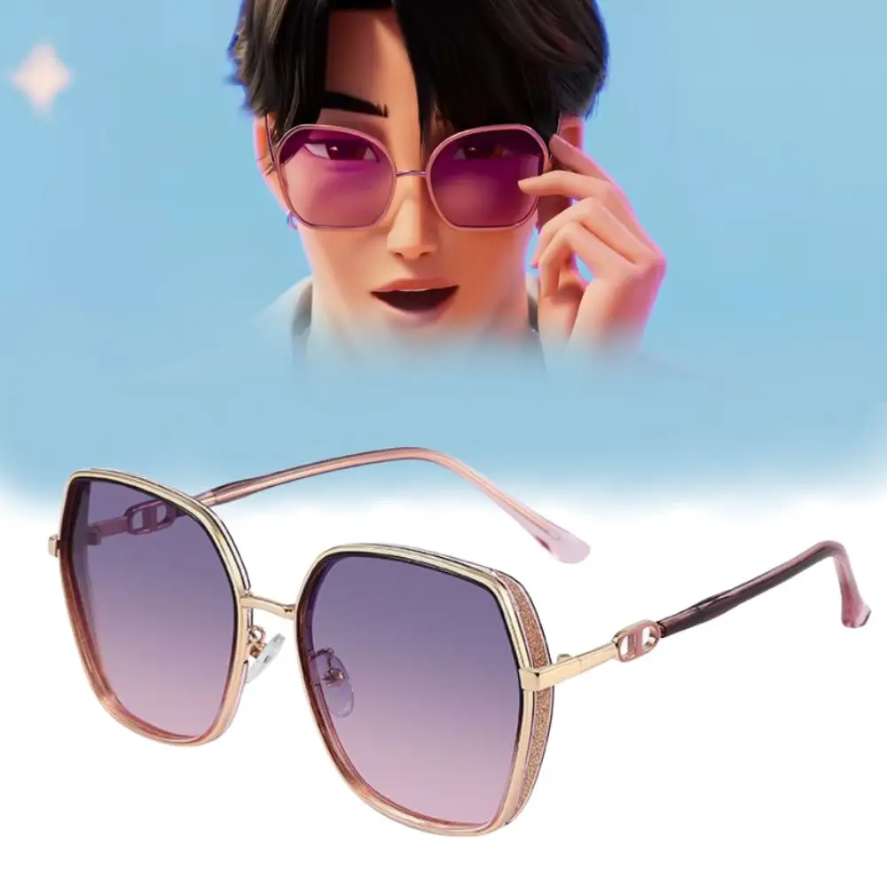 K-Pop Saja Boys Jinu Demon Hunters Cosplay Gradient Glasses for Men Women Group Idol Roleplay Halloween Costume Accessories