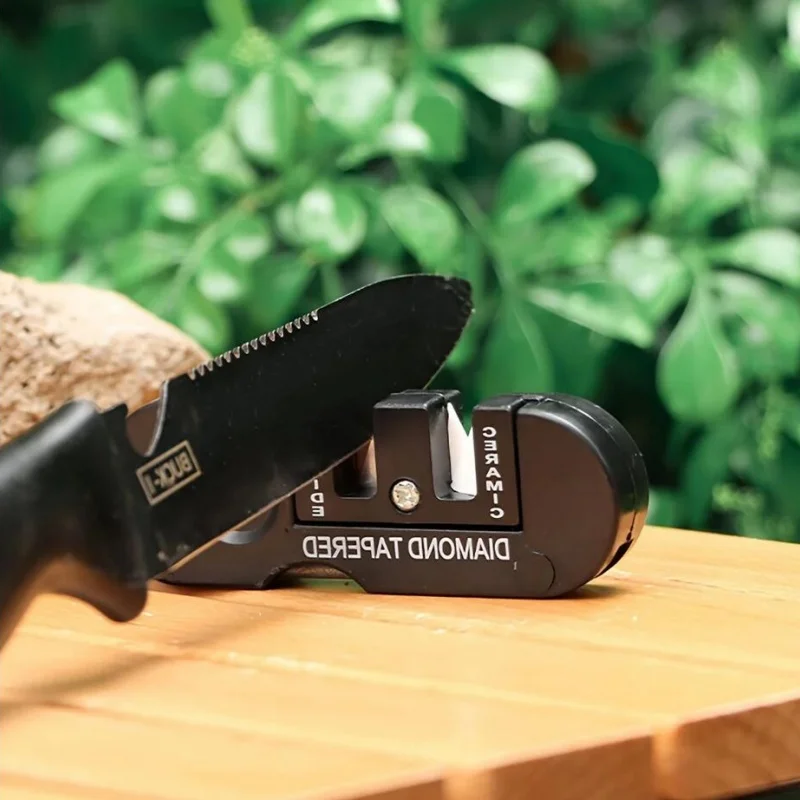 แบบพกพาทังสเตนเซรามิคคาร์ไบด์มีด Whetstone Sharpener เครื่องมือ Camp กลางแจ้งมีด Sharpener