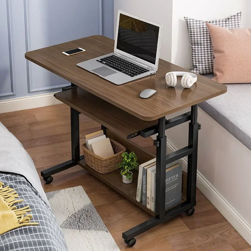 Over Bed Table  Adjustable Height Portable Bed Desk Laptop Desk Home Office Computer Workstation for Reading Eating